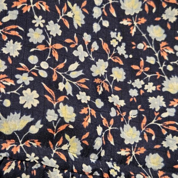 Madewell Harvest Vine Calico Floral Midi Dress Boho Peasant Cottagecore Sz Small - Picture 2 of 8